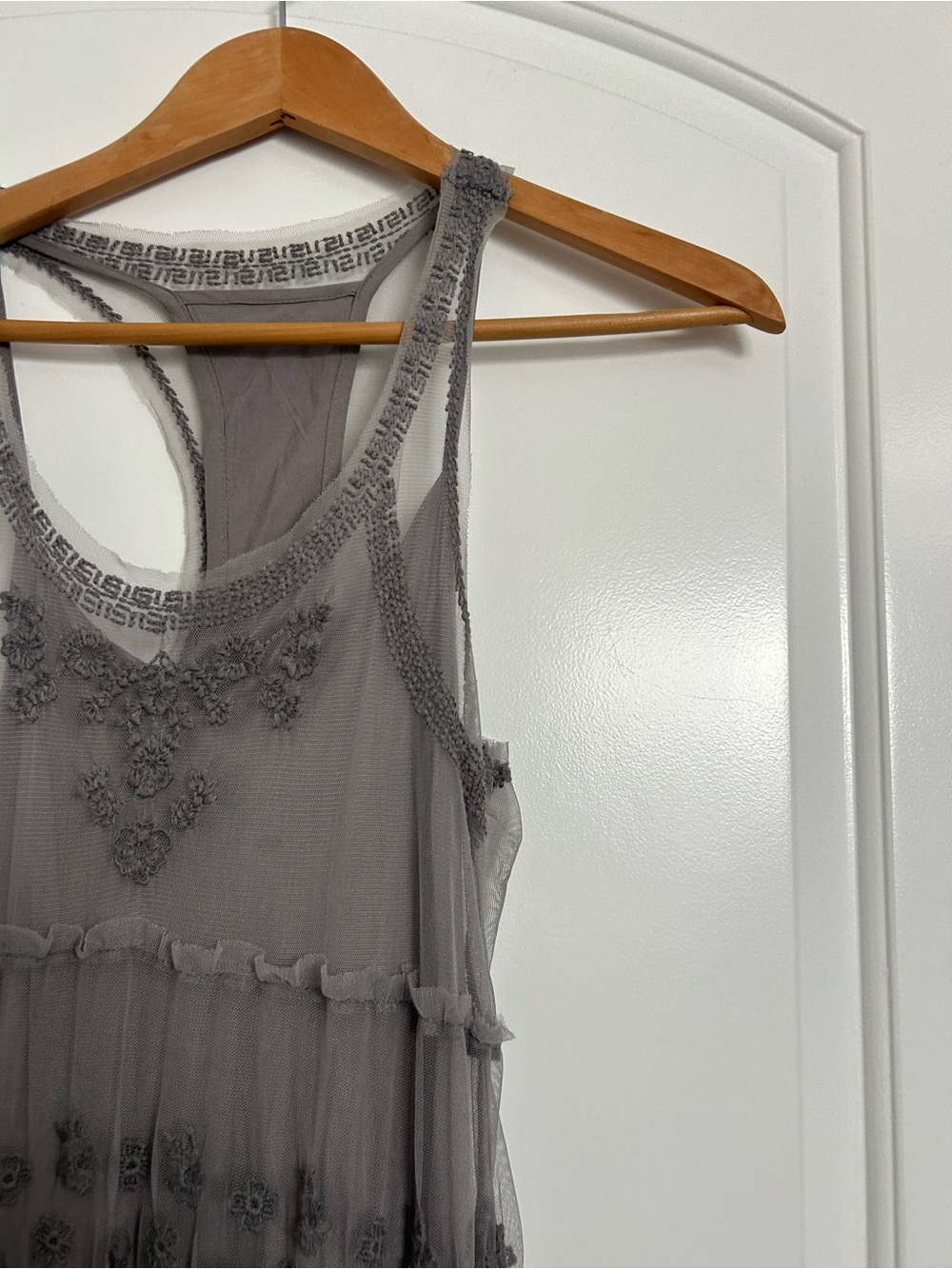 Abercrombie & Fitch Lace Tiered Maxi Dress Size S Boho Shabby Chic 90s Fairy y2k - Picture 11 of 12